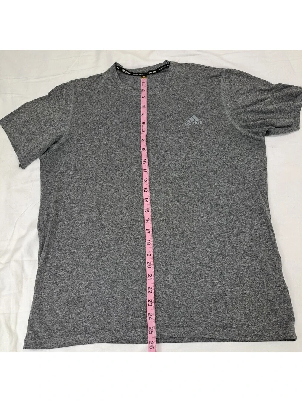 Adidas Gray Climalite Short Sleeve Athletic T-shirt Mens Size L